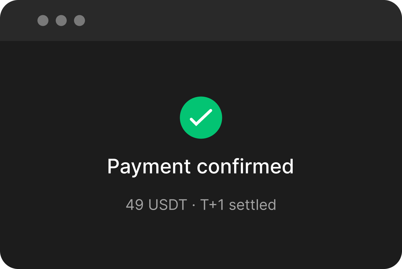 Payment confirmed